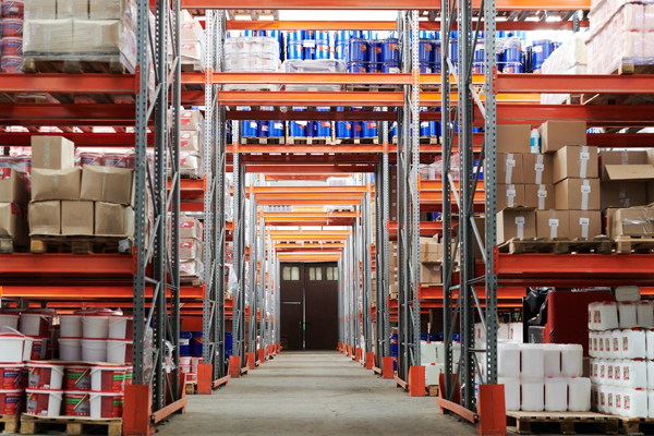 Secure and Organized Storage Facility Warehouse